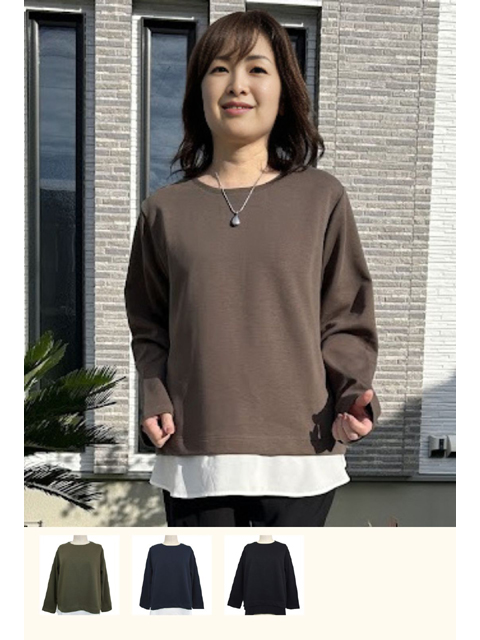 dta0990：ドッキングカットブラウス【LA COUPE】