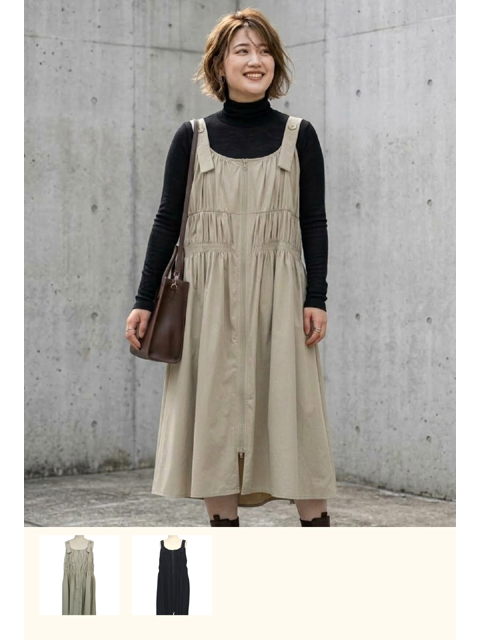 dtc0275：ビンテージストレッチシャーリングジャンスカ【早得+855ポイント】【SEPIA】