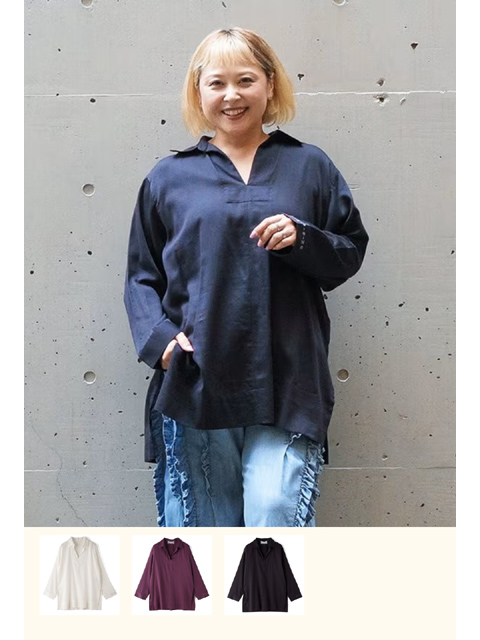 dtc0250：スリットスキッパシャツ【早得+560ポイント】【AS KNOW AS olaca】