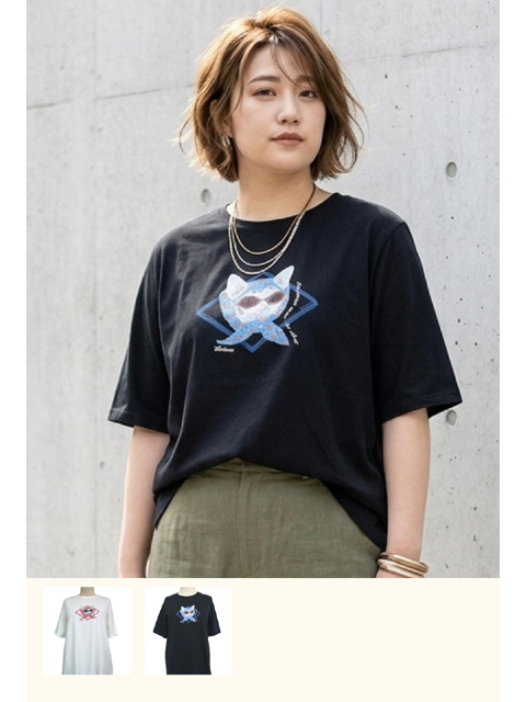 dtb1075：サングラス猫プリントAラインTシャツ【早得+712ポイント】【Tasha ruby】