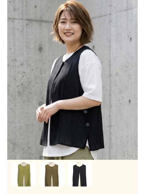 regleam BIG COLAR GILLET ビックカラージレ　ブラウン　M ビッグカラージレ｜BIG COLLAR GILETの通販｜regleam