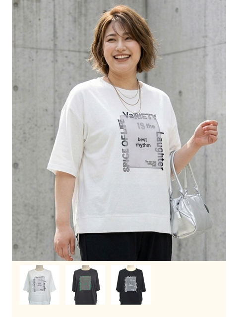 dtb0875：ドロスト使いオーガンプリントTシャツ【早得+1140ポイント】【ALDILA】