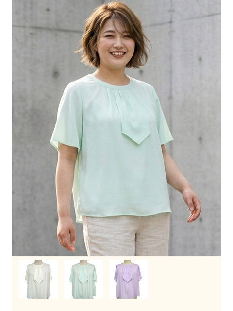 dtb0665：フロントフリルブラウス【早得+ 712ポイント】【QUINTY】