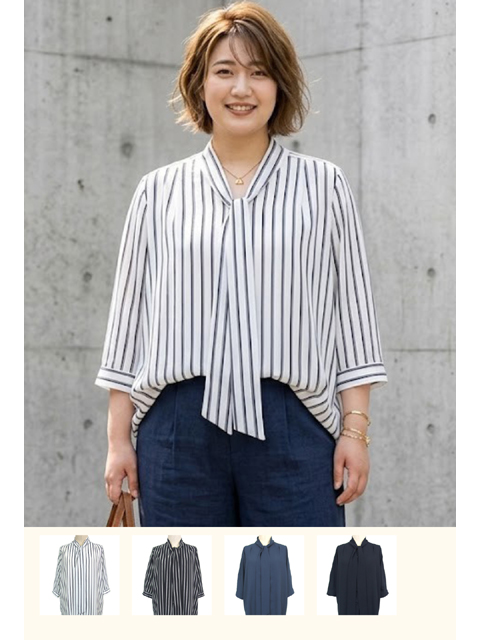 dtb0615：ボウタイブラウス【早得+ 712ポイント】【SEPIA】