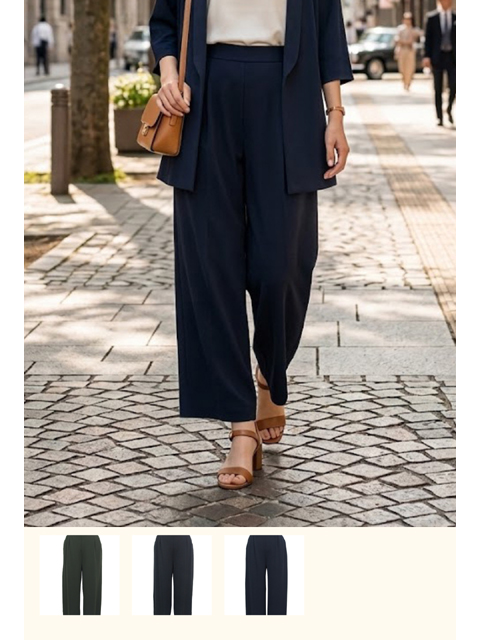 dbb0495：エメラルドフロウジョンWゴムパンツ【早得+807ポイント】【LA COUPE】