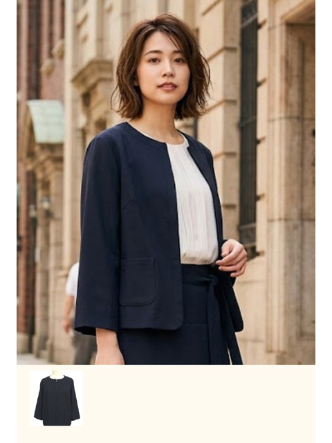 djb0485：防シワノーカラージャケット【早得+1282ポイント】【LA COUPE】