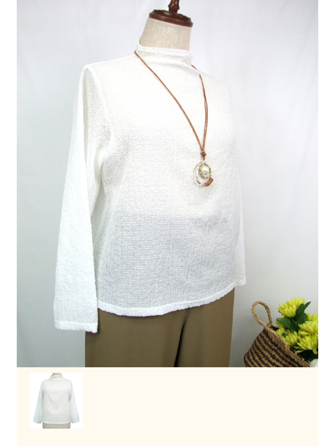 djb0425：ボトルネックポコポコカットソー【早得+522ポイント】【Tasha ruby】