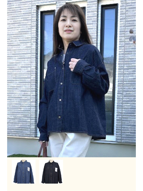 dtb0295：ゆったりデニムシャツ【早得+807ポイント】【ALDILA】