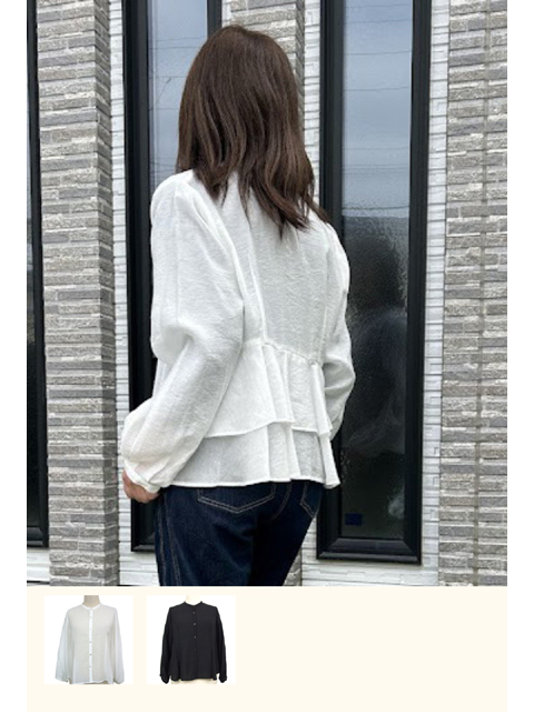 dtb0195：後ペプラムシアーブラウス【早得+712ポイント】【QUINTY】