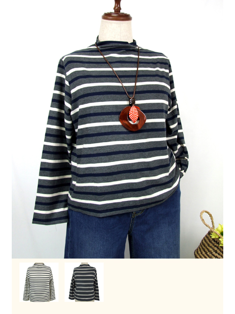 dta1155：ベア天竺ボーダーカットソー【早得+522ポイント】【秋冬物】【QUINTY】