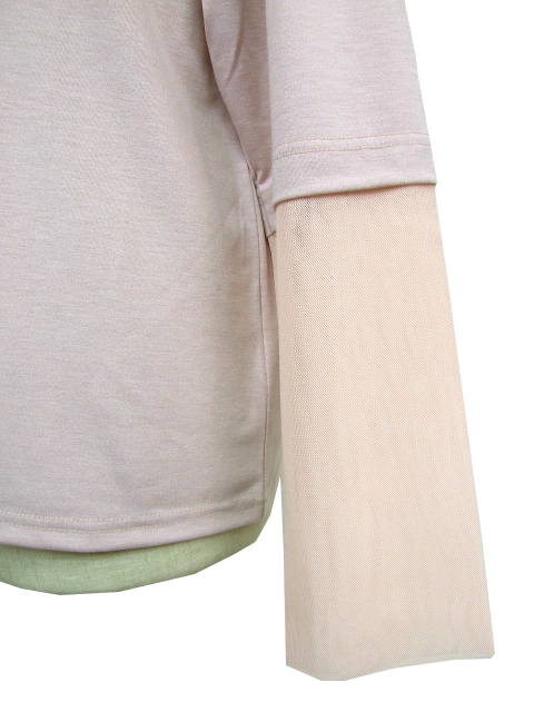 dta0950：メッシュ切替ハイネックカットソー【ALDILA】｜エルクロース