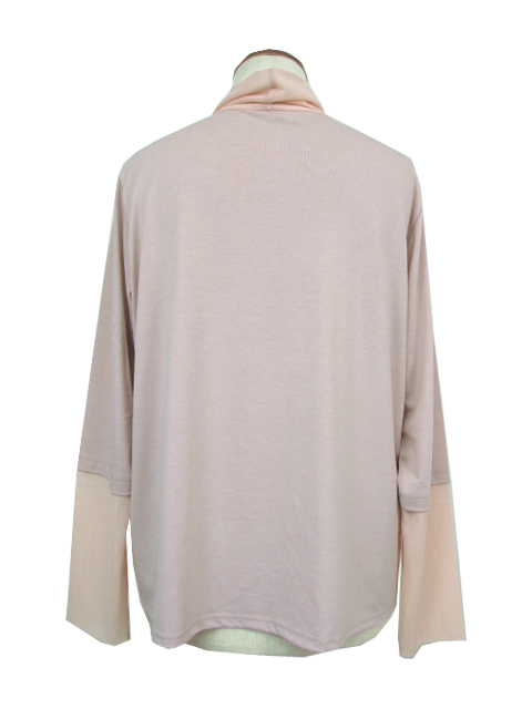 dta0950：メッシュ切替ハイネックカットソー【ALDILA】｜エルクロース