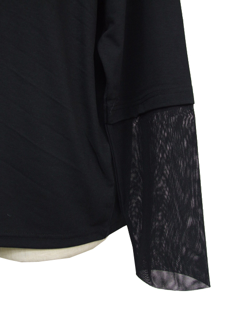 dta0950：メッシュ切替ハイネックカットソー【ALDILA】｜エルクロース