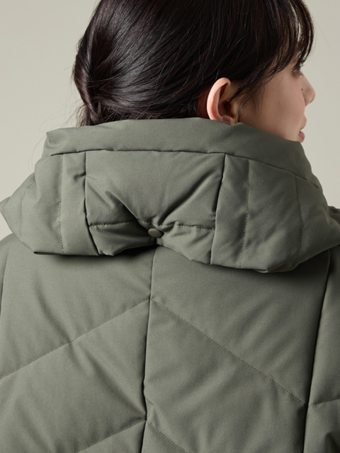 dja0935：ノンパック矢羽根軽量ヴィクトリアダウンコート【LA COUPE