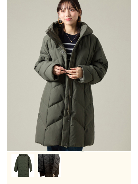 dja0935：ノンパック矢羽根軽量ヴィクトリアダウンコート【早得+2327ポイント】【LA COUPE】