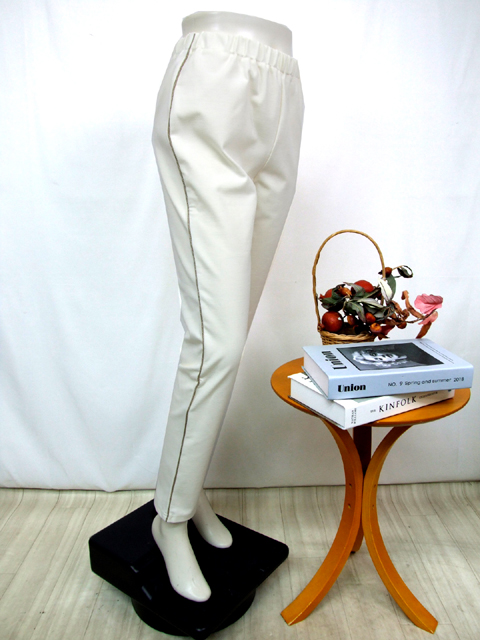 dba0880：サイド配色パイピングストレッチレギパン【早得+665