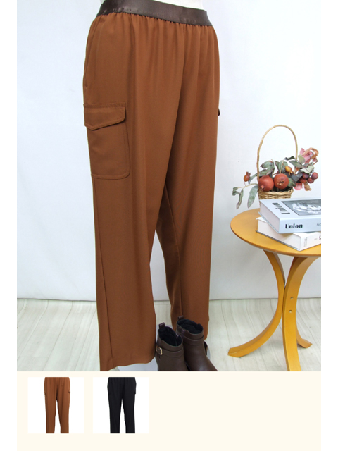 dba0830：ウエストゴム使いカーゴパンツ【再販】【ALDILA】