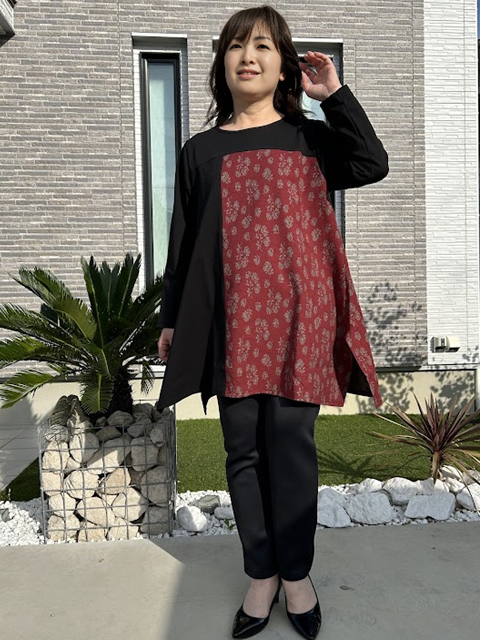 美品⁂センソユニコ⁂膝丈ワンピース　ロングチュニック　切り替ジャガード　ドット 美品⁂センソユニコ⁂膝丈ワンピース ロングチュニック 切り替