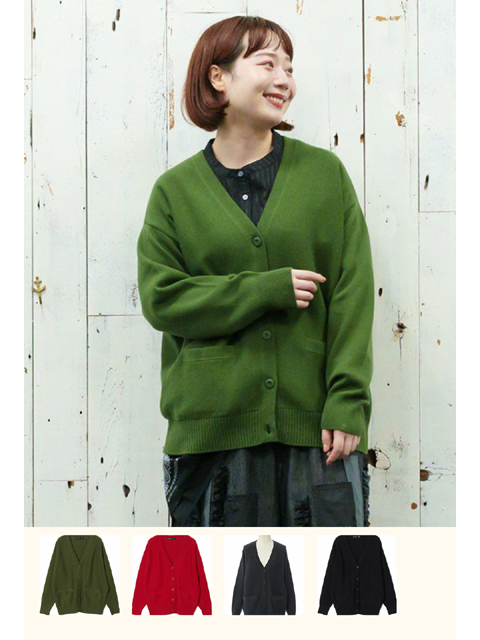 極美品❤️n100 カシミアカーディガン　チャコールグレー　サイズ34(M) n100 ｜ poefu｜ポエフ