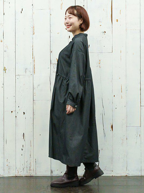 AKIRANAKA デニムワンピース AKIRANAKA/アキラナカ】別注Hennie dress BLU/別注ワンピース