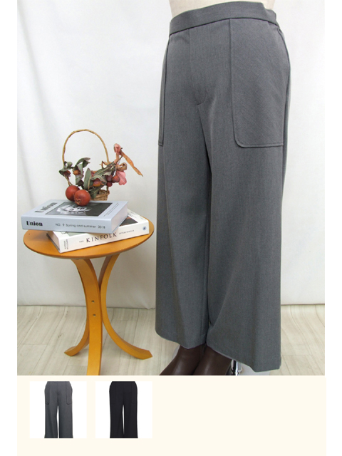 dba0650： ソフトサーモ裏起毛ストレッチワイドパンツ【LA COUPE】