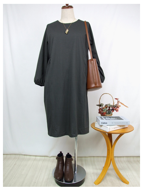 dta0435：2wayボタン使い脇ギャザーチュニック【Tasha ruby】｜エル