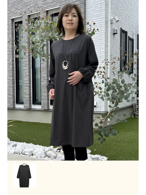 dta0435：2wayボタン使い脇ギャザーチュニック【早得+1092