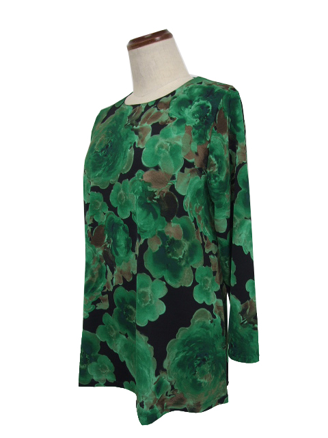 dta0400：エスパンディ花プリントチュニック【QUINTY】｜エルクロース