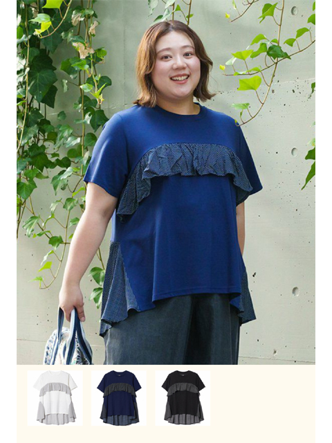 大きいサイズ 5 接触冷感 袖ギュッとヒヤッとワンピース アズノウアズオオラカ 大きいサイズ 5 接触冷感 袖ギュッとヒヤッとワンピース