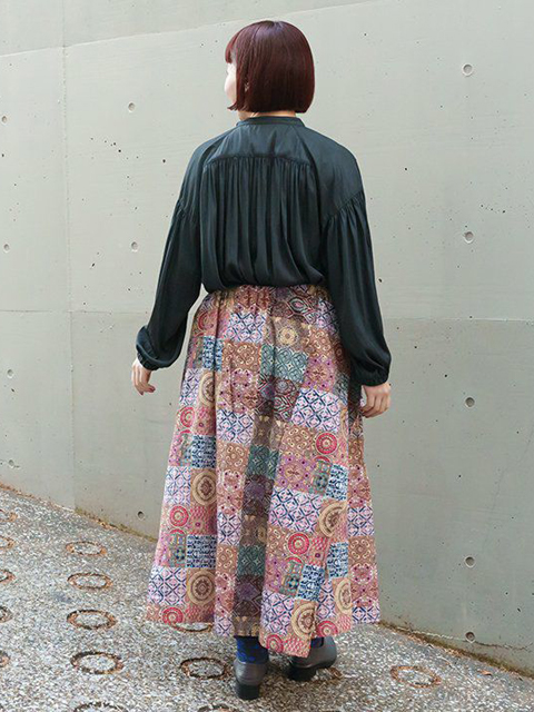 値下げ＊美品AS KNOW AS olaca スカート大きいサイズ3 大きいサイズ アズノゥアズ オオラカ as know olaca 大小ドット