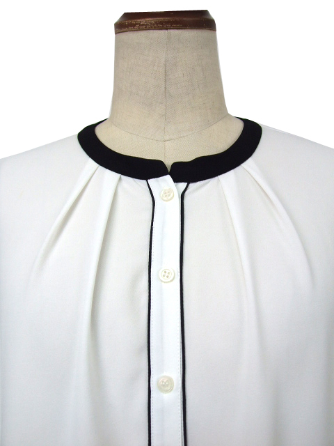 ctz0005：バイカラーシャツブラウス【LA COUPE】｜エルクロース