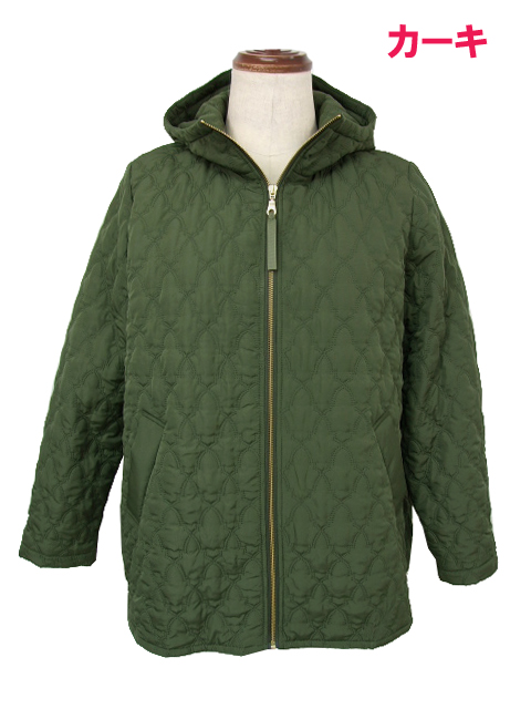 cjy0955：フード付きキルティングブルゾン【SEPIA】｜エルクロース