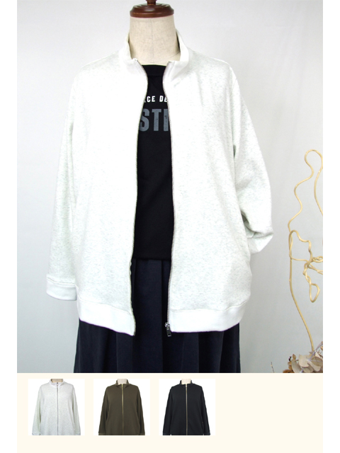 cjy0840：ボンバーヒートジップブルゾン【SEPIA】｜エルクロース