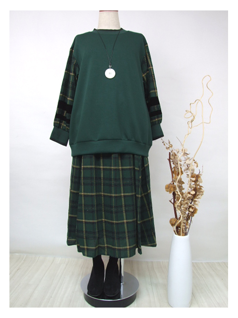 フレアスカート 小さいサイズ]リネンロングフレアスカート（YURI KOBAYASHI