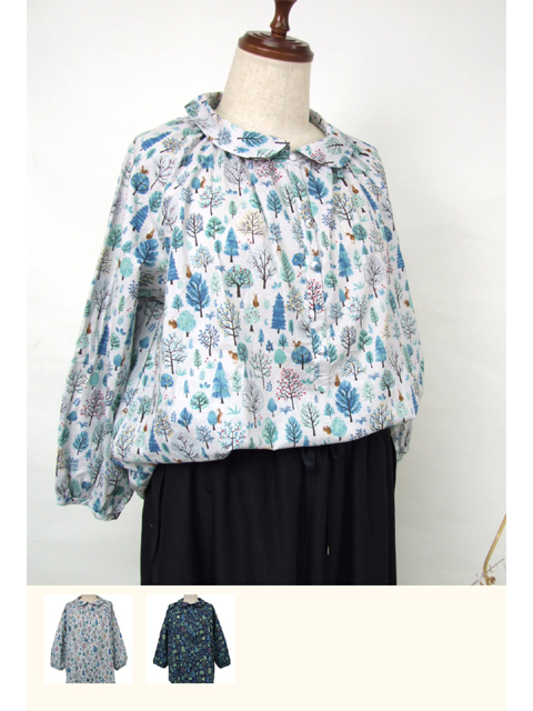 CACO ジャージコンビ ヴィヴィッドカラー小花柄ブラウス MaxMara