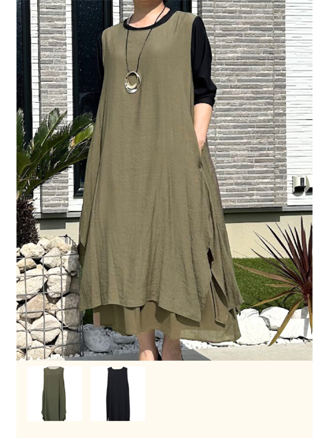 大きいサイズ おっきかっ アビステ Liebe』サマーニットワンピース 