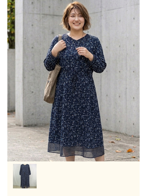 as know as olaca ドット ワンピース チュニック 大きいサイズ 美品 
