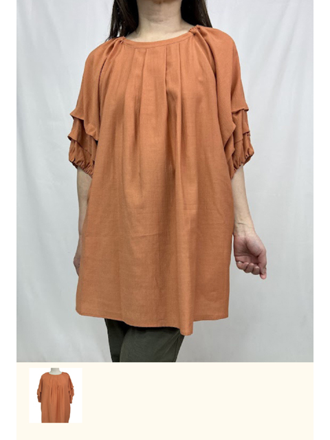 dtb8605：タックデザインロングブラウス【2026/5/中旬】【予約特典855ポイント】【LA COUPE】