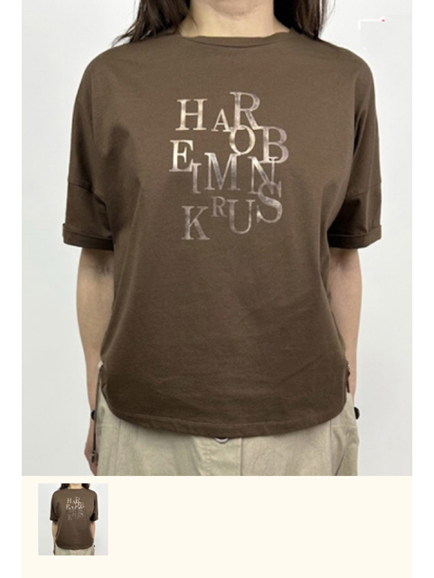 dtb8545：箔プリント裾ドロストカットソー【2026/5/中旬】【予約特典570ポイント】【ALDILA】