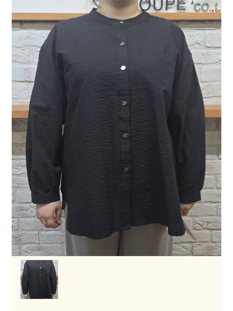 ラ・クープ LACOUPE 【 洗える 】7分袖Vネック定番カットソー （91-ブラック） ラ・クープ LACOUPE 【 洗える 】7分袖Vネック定番カットソー